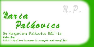 maria palkovics business card
